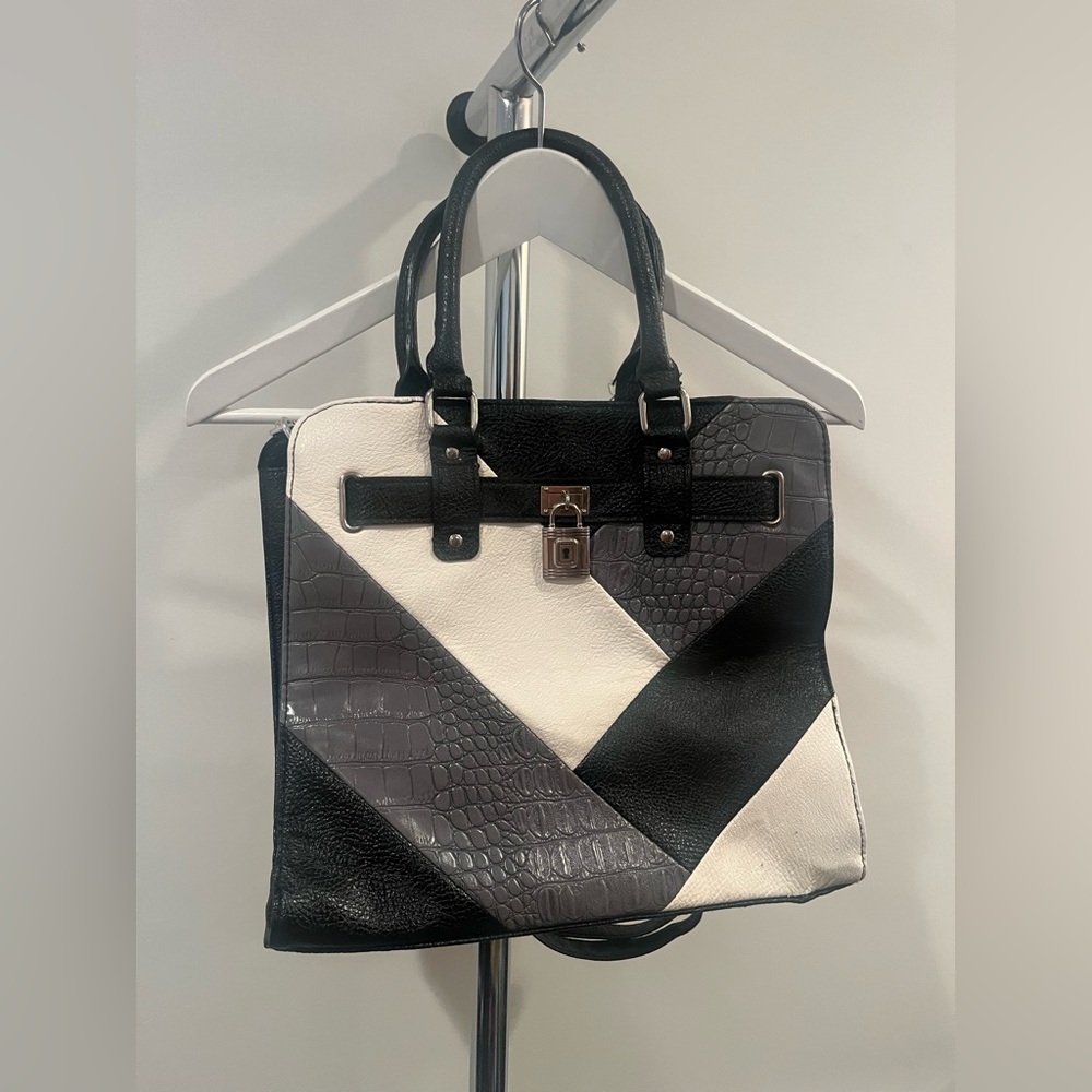 Patchwork Faux Leather Tote Bag